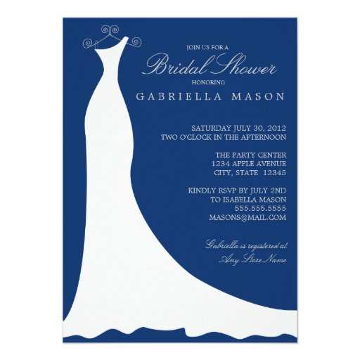 4.5 x 6.25 Sodalite Blue | Bridal Shower Invite