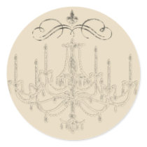 $4.95 Romance with a Chandelier 20 Sticker Wedding