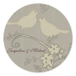 $4.95 TBA Design / Two Love Birds Round Stickers