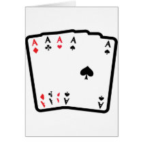 4 aces icon greeting card
