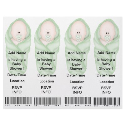 4  Baby Shower Invitations - Bookmark Favors Flyer Design by partypizazz
