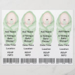 4  Baby Shower Invitations - Bookmark Favors Flyer Design
