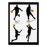 4-basketball-players greeting card