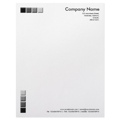 4 Black and Gray Squares 3d Custom Letterhead by artberry