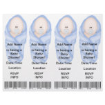 4  Blue Baby Shower Invitations - Bookmark Favors Custom Flyer