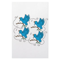4 Calling Birds stationery by BrandyHouse 4 Calling Birds stationery