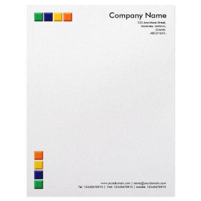 4 Color Squares 3d Letterhead Design by artberry