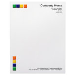 4 Color Squares 3d Letterhead Design