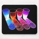 4 Coloured Cocktail Shot Glasses -Style 2 Mouse Pad