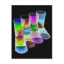4 Coloured Cocktail Shot Glasses -Style 3 Postcards