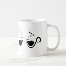 4 Cute Swirly Coffee Mugs