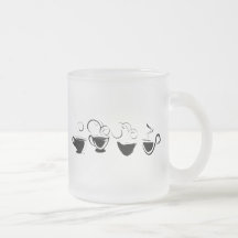 4 Cute Swirly Coffee Mugs
