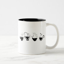4 Cute Swirly Coffee Mugs