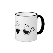 4 Cute Swirly Coffee Mugs