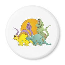 4 Dinosaur Friends Magnets