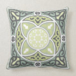 4 Directions in Lime and Sage Pillow
