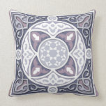 4 Directions in Silver And Mauve Throw Pillow