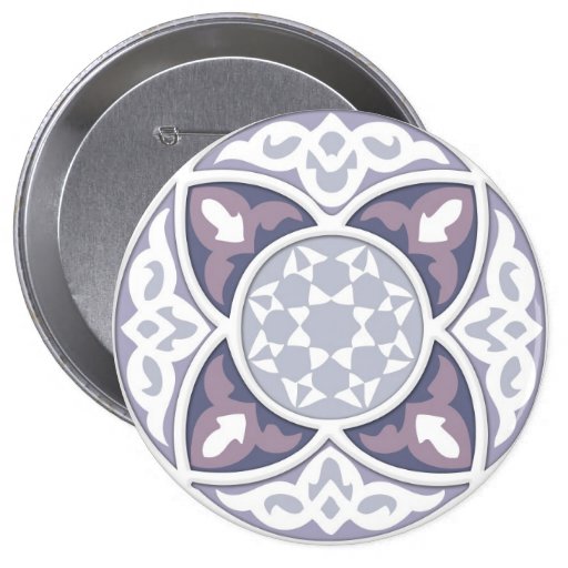 4 Directions Silver and Mauve Button
