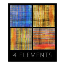4 Elements Abstract Art Poster Print posters