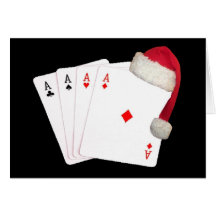 4 Felices Navidad de los as con la tarjeta del cas