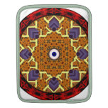 4 Flames Round Shield Alternate Ipad Sleeve