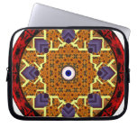 4 Flames Round Shield Alternate Laptop Sleeves