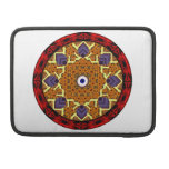 4 Flames Round Shield Alternate Macbook Pro Sleeves