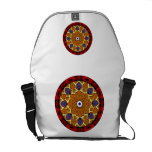 4 Flames Round Shield Alternate Messenger Bags