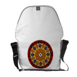 4 Flames Round Shield Alternate Messenger Bag