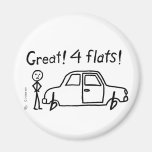 4 Flats Fridge Magnet