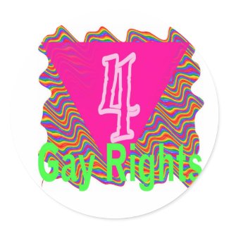 4 Gay Rights-Round Sticker sticker
