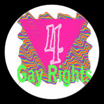4 Gay Rights-Round Sticker stickers