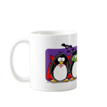 4 Halloween Penguins mugs by penguinality 4 Halloween Penguins mugs