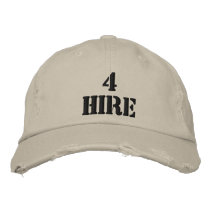 4 hire embroidered hats by M_Cavet 4 hire embroidered hats