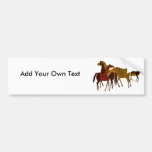 4-HORSES bumper stickers