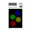 4 Ice Crystals postage