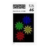 4 Ice Crystals Stamps