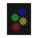 4 Ice Crystals Postcards