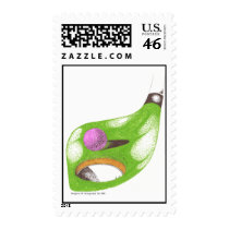 4 in One Golf Club Postage Stamp