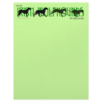 4 Irish Wolfhound Silhouettes letterhead