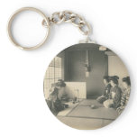 4 ladies sitting Japanese keychain