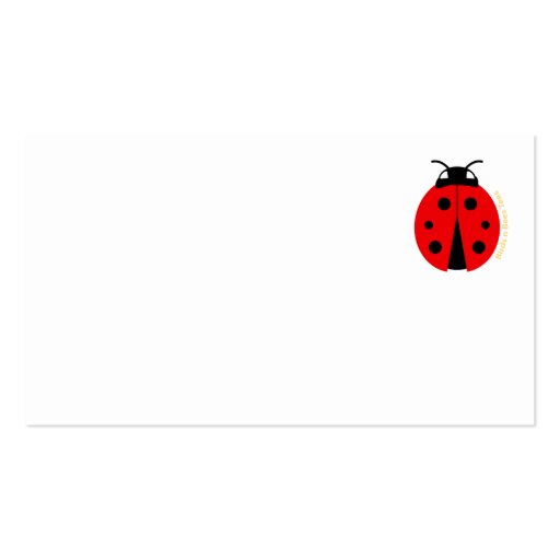 4 Ladybugs Calling Card Business Card Templates (back side)