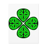 4 Leaf Celtic Shamrock Postcard