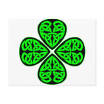 4 Leaf Celtic Shamrock Post Cards