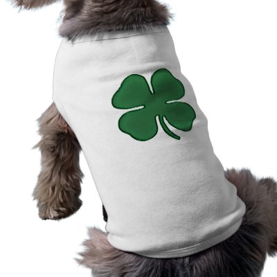 4 leaf clover dog tee by Just2Cute
