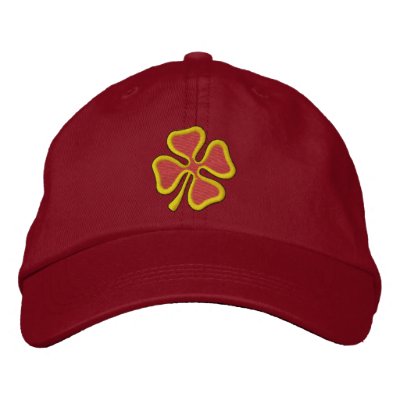 4-leaf Clover Embroidered Baseball Caps by ZazzleEmbroidery