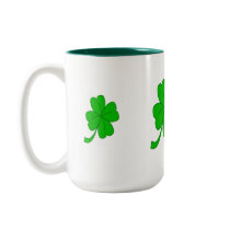 4 leaf clover, mug by design_girl 4 leaf clover, mug