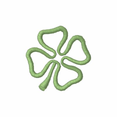4-leaf Clover Outline Embroidered Shirt