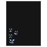 4 Lit Jack-O-Lanterns - Blue Letterhead Template