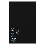 4 Lit Jack-O-Lanterns - Blue Stationery Design